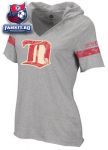 Женская футболка Детройт Ред Уингз / Detroit Red Wings Women's Grey CCM Classics Hooded T-Shirt