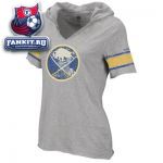 Женская футболка Баффало Сейбрз / Buffalo Sabres Women's Grey CCM Classics Hooded T-Shirt