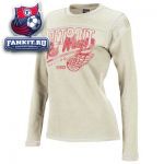 Женская кофта Детройт Ред Уингз / Detroit Red Wings Women's White CCM Classics Advantage Long Sleeve Waffle T-Shirt