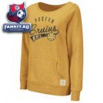 Женская кофта Бостон Брюинз / Boston Bruins Women's Gold Retro Sport Sweep the Leg Too Long Sleeve Crewneck Sweatshirt