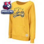 Женская толстовка Баффало Сейбрз / Buffalo Sabres Women's Gold Retro Sport Sweep the Leg Too Long Sleeve Crewneck Sweatshirt