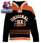 Толстовка Детройт Ред Уингз / Original Six Old Time Hockey Black Powell Lace Hooded Sweatshirt