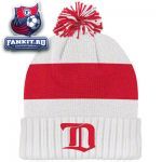 Шапка Детройт Ред Уингз / Detroit Red Wings White CCM Classics Cuffed Pom Knit Hat
