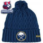 Женская шапка Баффало Сейбрз / Buffalo Sabres Women's Navy Cuffed Pom Knit Hat