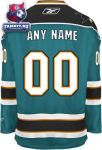 Игровой свитер Сан-Хосе Шаркс / San Jose Sharks Teal Premier Jersey: Customizable NHL Jersey