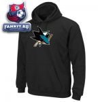 Толстовка Сан-Хосе Шаркс / San Jose Sharks Majestic Black Tek Patch Hooded Sweatshirt
