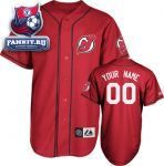 Игровой свитер Нью-Джерси Девилз / New Jersey Devils Jersey: Scarlet Customizable NHL Replica Baseball Jersey
