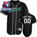 Игровой свитер Сан-Хосе Шаркс / San Jose Sharks Jersey: Black Customizable NHL Replica Baseball Jersey