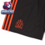 Марсель трусы игровые третьи 2012-13 Adidas черно-оранжевые / Marseille third shorts 2012-2013  - adidas