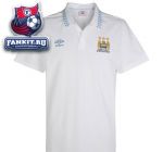 Поло Манчестер Сити / Manchester City Soundwave Tipped Pique Polo - White/Vista Blue