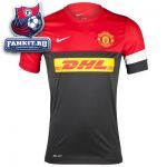 Футболка Манчестер Юнайтед / MANCHESTER UNITED SHORT SLEEVE TRAINING TOP 1 - ANTHRACITE/DIABLO RED/WHITE/WHITE 