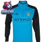 Кофта Манчестер Сити / Manchester City Training 1/2 Zip Fleece - Vivid Blue/Black