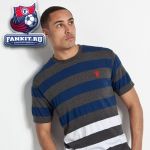 Футболка Манчестер Юнайтед / MANCHESTER UNITED HERITAGE YARN DYE STRIPE T-SHIRT - NAVY/GREY