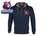 Толстовка Манчестер Юнайтед / MANCHESTER UNITED HERITAGE 78 ZIP THRU HOODY - OT NAVY - MENS 