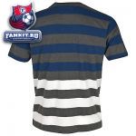 Футболка Манчестер Юнайтед / MANCHESTER UNITED HERITAGE YARN DYE STRIPE T-SHIRT - NAVY/GREY