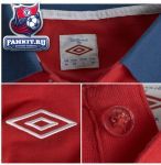 Поло Англия / England Media Polo - Vermillion / Dark Blue / White