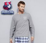 Пижама Манчестер Сити / Manchester City Check Long Pyjama - Grey/Blue