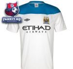 Футболка Манчестер Сити / Manchester City Aftermatch Cvc T-Shirt - White/Vivid Blue