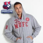 Толстовка Манчестер Юнайтед / MANCHESTER UNITED CLASSIC GRAPHIC ZIP THRU HOODY - GREY MARL 