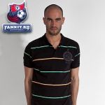 Поло Селтик / Celtic 125th Year Striped Polo - Black - Mens