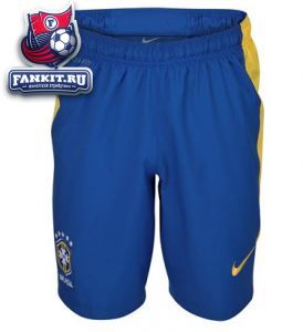 Бразилия трусы игровые домашние 2012-13 Nike синие