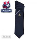 Галстук Реал Мадрид / Real Madrid Crest Logo Navy Stripe Tie