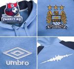 Толстовка Манчестер Сити / Manchester City Soundwave Hoodie - Vista Blue/Dark Navy/White