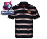 Поло Манчестер Юнайтед / MANCHESTER UNITED ESSENTIALS YARN DYE STRIPE POLO - BLACK - MENS 