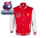 Кофта Манчестер Юнайтед / MANCHESTER UNITED UEFA CHAMPIONS LEAGUE PRINTED VARSITY BASEBALL JACKET - RED/WHITE 