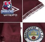 Поло Манчестер Сити / Manchester City Diamond Series Jaquard Trim Polo - Zinfandel/Dark Navy/White