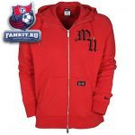 Толстовка Манчестер Юнайтед / MANCHESTER UNITED AUTHENTIC AW77 FULL ZIP HOODIE - DIABLO RED/BLACK 