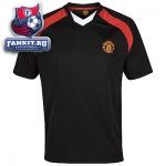 Футболка Манчестер Юнайтед / MANCHESTER UNITED ESSENTIALS V NECK POLY PANEL T-SHIRT - BLACK 