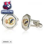 Серебряные запонки Реал Мадрид / Real Madrid Colour Crest Cufflink 
