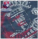 Футболка Манчестер Юнайтед / MANCHESTER UNITED TEXT CREST GRAPHIC T-SHIRT - HEATHER NAVY - MENS