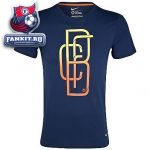 Футболка Барселона / Barcelona Core T-Shirt - Midnight Navy/Safety Orange/Tour Yellow