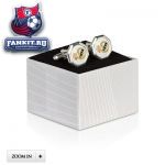 Серебряные запонки Реал Мадрид / Real Madrid Colour Crest Cufflink 