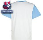 Футболка Манчестер Сити / Manchester City Yarn Dye Jersey T-Shirt - White/Grey Steel/Vista Blue/Dark Navy