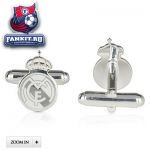 Серебряные запонки Реал Мадрид / Real Madrid Colour Crest Cufflink 