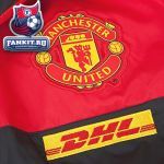 Куртка Манчестер Юнайтед / MANCHESTER UNITED WOVEN SIDELINE JACKET - ANTHRACITE/DIABLO RED/WHITE/WHITE 