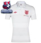 Поло Англия / England Media Polo Sponsored - White/Light Silver/Blue