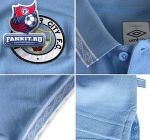 Поло Манчестер Сити / Manchester City Diamond Series Jaquard Trim Polo - Vista Blue/Dark Navy/White
