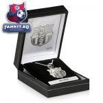 Серебряная цепочка с кулоном Барселона / Barcelona Coloured Crest Stainless Steel