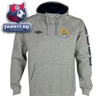 Толстовка Манчестер Сити / Manchester City WTC Overhead Hoody - Grey Marl / Dark Navy
