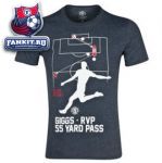 Футболка Манчестер Юнайтед / MANCHESTER UNITED GIGGS - RVP GOAL T-SHIRT - HEATHER NAVY - MENS