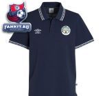 Поло Манчестер Сити / Manchester City Diamond Series Jaquard Trim Polo - Dark Navy/White