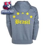 Толстовка Бразилия / Brazil Best AW77 Hoodie - Blue Dusk Htr/Varsity Maize
