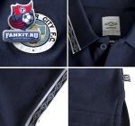 Поло Манчестер Сити / Manchester City Diamond Series Jaquard Trim Polo - Dark Navy/White