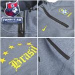 Толстовка Бразилия / Brazil Best AW77 Hoodie - Blue Dusk Htr/Varsity Maize