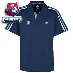 Футболка поло Челси Адидас / Adidas Chelsea Essential 3 Stripe Polo 