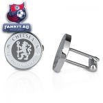 Серебряные запонки Челси / Chelsea Crest Round Cufflinks Stainless Steel